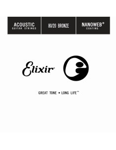 ELIXIR 15128 ACOUSTIC 80/20 BRONZE NANOWEB SINGLE