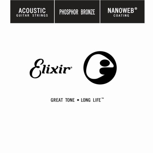 ELIXIR 14145 ACOUSTIC PHOSPHOR BRONZE NANOWEB SINGLE