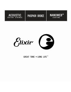 ELIXIR 14153 ACOUSTIC PHOSPHOR BRONZE NANOWEB SINGLE