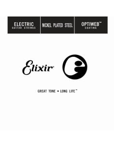 ELIXIR 16249 ELECTRIC NICKEL PLATED STEEL OPTIWEB SINGLE