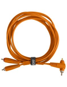 UDG U97005OR - ULTIMATE AUDIO CABLE SET RCA STRAIGHT - RCA ANGLED ORANGE