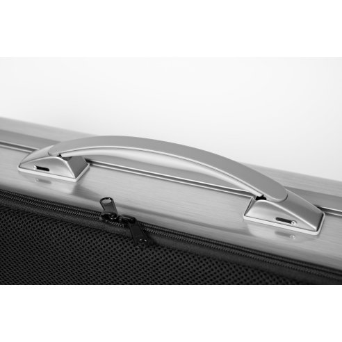 BAM ITALIA DEF2018XLA LA DEFENSE HIGHTECH CASE PER VIOLINO OBLONG BRUSHED ALUMINUM