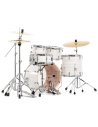 PEARL EXX705NBR/C777 EXPORT 5 PCS SET SLIPSTREAM WHITE + CYMBALS