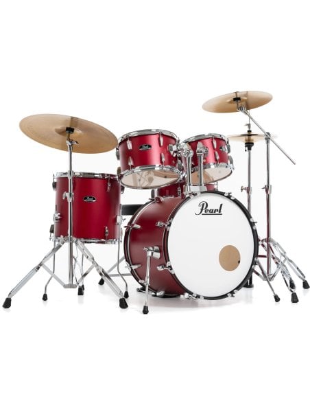 PEARL RS505BC/C747 ROADSHOW 5 PCS MATTE RED + SABIAN CYMBALS PEARL RS505BC/C747 ROADSHOW 5 PCS MATTE RED + SABIAN CYMBALS