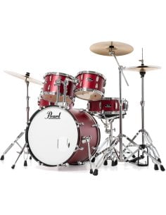PEARL RS505BC/C747 ROADSHOW 5 PCS MATTE RED + SABIAN CYMBALS 2