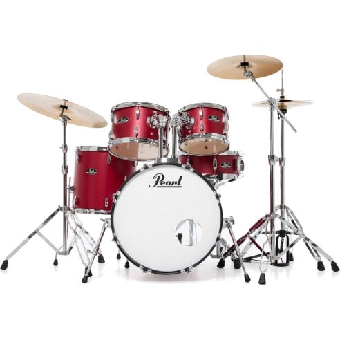 PEARL RS505BC/C747 ROADSHOW 5 PCS MATTE RED + SABIAN CYMBALS