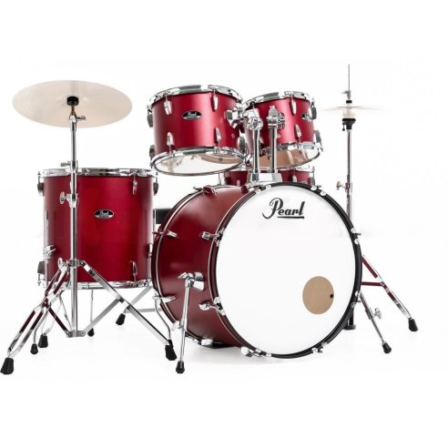 PEARL RS526SBC/C747 ROADSHOW 6 PCS MATTE RED + SABIAN CYMBALS