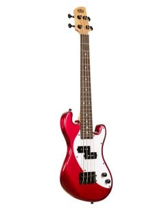 Kala UBASS-SB-RD-FS - Solid Body 4 corde - Rosso c/borsa