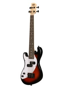 Kala UBASS-SB-TB-FS-L - Solid body 4 corde - Tobacco Burst c/borsa - Per mancini