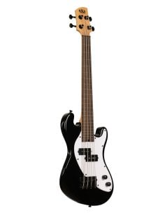 Kala UBASS-SB-BK-FL - Solid body 4 corde FRETLESS - Nero c/borsa
