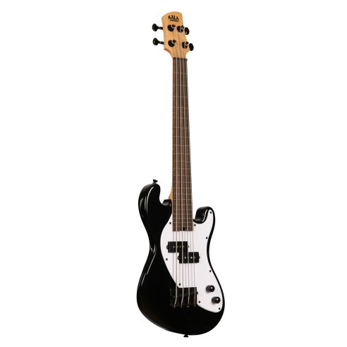 Kala UBASS-SB-BK-FL - Solid body 4 corde FRETLESS - Nero c/borsa