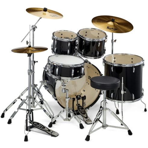 PEARL RS525SBC/C31 ROADSHOW 5 PCS JET BLACK + SABIAN CYMBALS