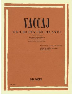 VACCAJ METODO PRATICO CANTO SOPRANO O TENORE + CD