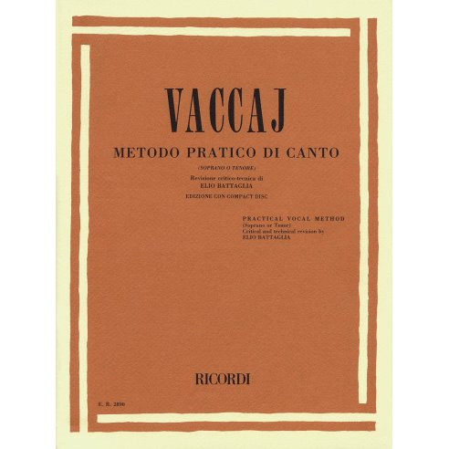 VACCAJ METODO PRATICO CANTO SOPRANO O TENORE + CD