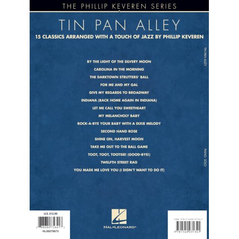 PHILLIP KEVEREN SERIES TIN PAN ALLEY 15 CLASSICS FOR PIANO SOLO