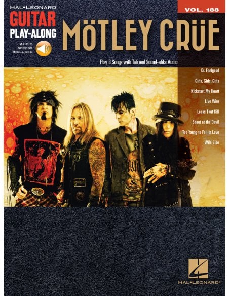 GUITAR PLAY ALONG VOLUME 188 MOTLEY CRUE + AOL