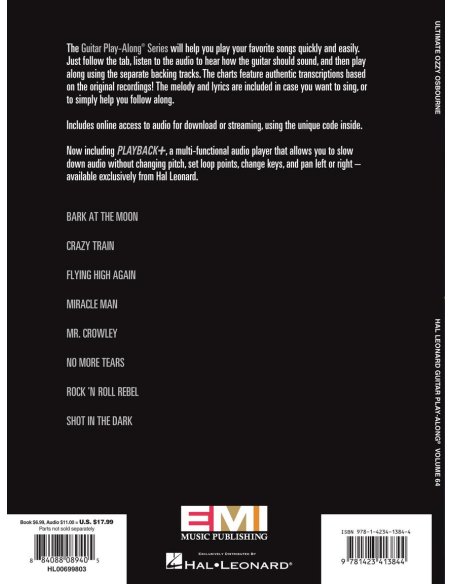 GUITAR PLAY ALONG ESSENTIAL OZZY OSBOURNE + CD GUITAR PLAY ALONG ESSENTIAL OZZY OSBOURNE + CD