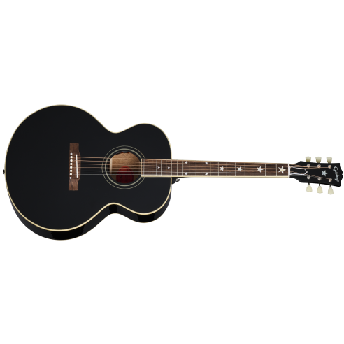 EPIPHONE J-180 LS EBONY W/CASE