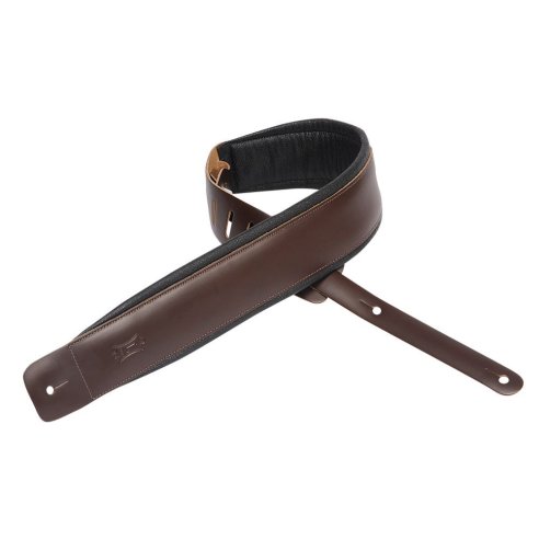LEVY'S DM1PD-DBR LEATHER STRAP DARK BROWN