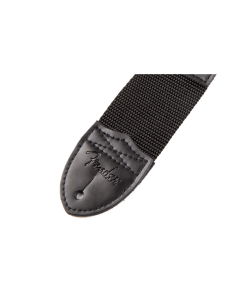 FENDER STRAP POLY BLACK RED LOGO 2