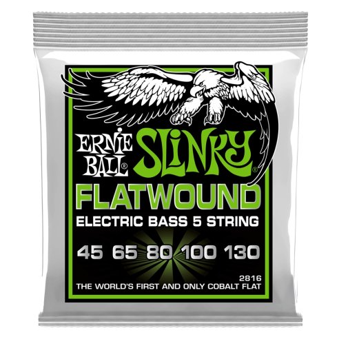 ERNIE BALL 2816 FLATWOUND EXTRA SLINKY BASS 5 STRINGS