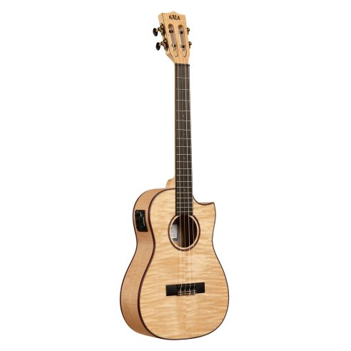 Kala KA-ASFM-B-CE - \'\'All Solid Flame Maple\'\' - ukulele baritono elettrificato - c/borsa
