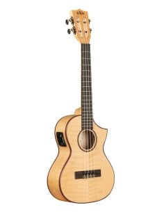 Kala KA-ASFM-T-CE - \'\'All Solid Flame Maple\'\' - ukulele tenore elettrificato - c/borsa