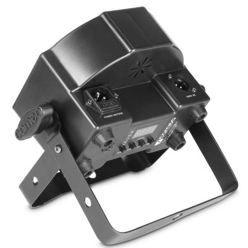 CAMEO FLAT PAR CAN TRI 7 3W IR SET BLACK 4 PAR