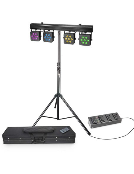 CAMEO PAR3 SET FARI LED RGBW  + CASE + FOOTSWITCH + STAND CAMEO PAR3 SET FARI LED RGBW  + CASE + FOOTSWITCH + STAND