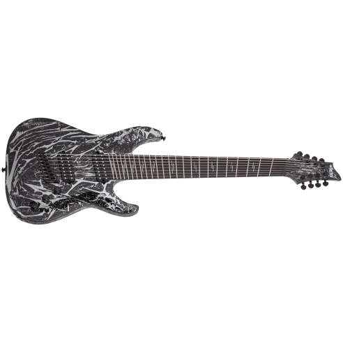 SCHECTER C-8 SILVER MOUNTAIN