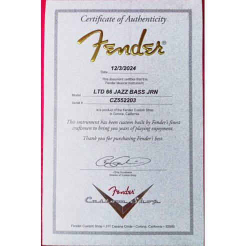 FENDER S23 LTD 66 JAZZ BASS JOURNEYMAN RELIC...