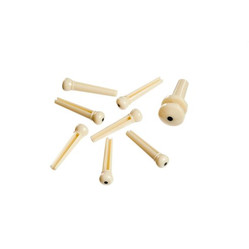 D'ADDARIO PS12 SET 7 PIOLI BOTTONE AVORIO INSERTO NERO