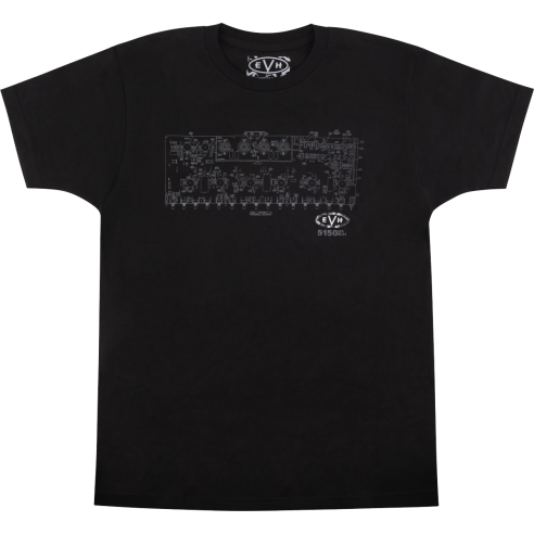EVH SCHEMATIC T-SHIRT BLACK MEDIUM
