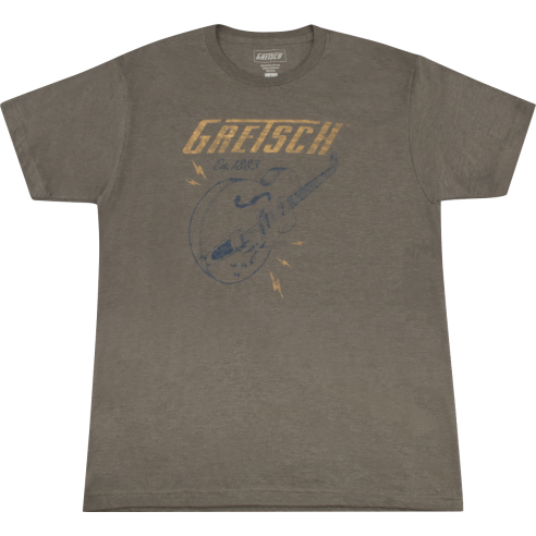 GRETSCH LIGHTNING BOLT T-SHIRT GREEN SMALL