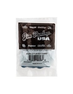 Dunlop 412R1.0 Tortex Sharp Blue 1.0mm Bag/72