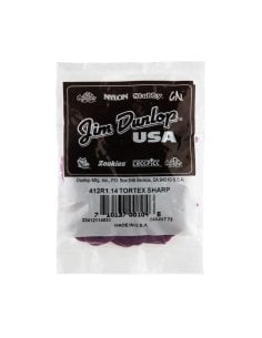 Dunlop 412R1.14 Tortex Sharp Purple 1.14mm Bag/72