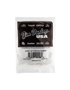 Dunlop 412R1.5 Tortex Sharp White 1.5mm Bag/72