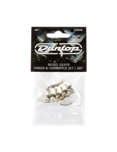 Dunlop 33P N/S 4FINGER & 1THUMB .025 - PLAYER'S PACK 5 PLETTRI