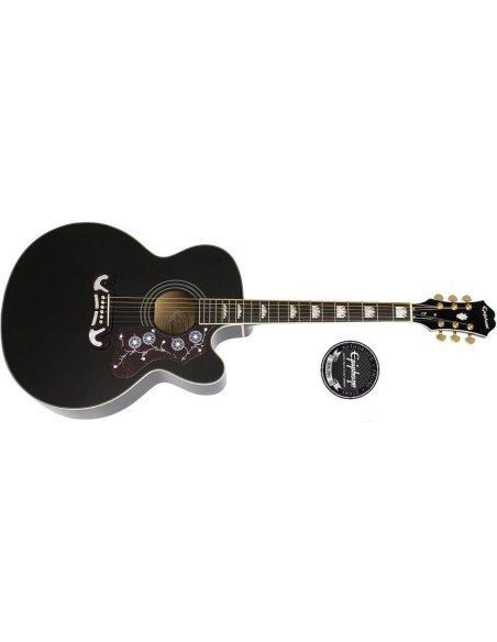 EPIPHONE J-200 EC STUDIO BLACK GOLD HARDWARE EX DEMO