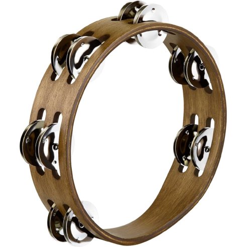 MEINL CTA2WB TAMBOURINE CON SONAGLI IN ACCIAIO - NOCE