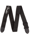 FENDER STRAP POLY BLACK PEWTER LOGO
