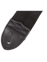 FENDER STRAP POLY BLACK PEWTER LOGO