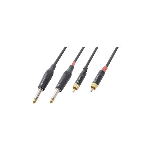 Power Dynamics Connex CX74-3 Cable 2x6.3M-2xRCA M 3m