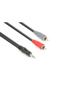 Vonyx CX334-3 Cable 3.5 St.- 2xRCA M 3.0m