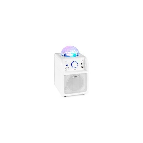 Vonyx SBS50W BT Karaoke Sp Mic LED WHT