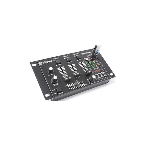 SkyTec STM3020B 4ch. USB/SD mixer Black