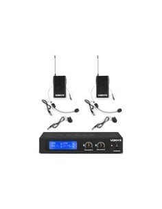 Vonyx WM522B Micro VHF 2CH 2BP+headset