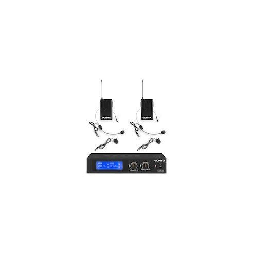 Vonyx WM522B Micro VHF 2CH 2BP+headset