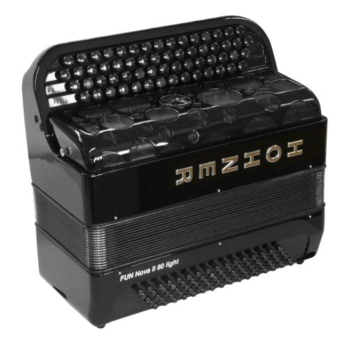 HOHNER FUN NOVA II 80 LIGHT CELLULOIDE NERA
