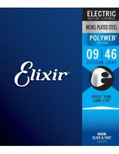 ELIXIR 12025 ELECTRIC NICKEL PLATED STEEL POLYWEB